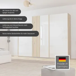 Rauch »Kleiderschrank Schrank Garderobe MOSBACH«, moderne Lamellen-Auflage in 3D Akustikpaneel Optik MADE IN GERMANY grau