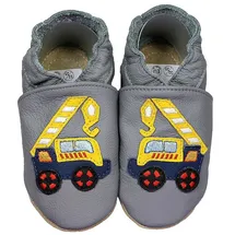 HOBEA-Germany Kitaschuhe Kranwagen grau 20/21 - 18 Monate) Kautschuksohle