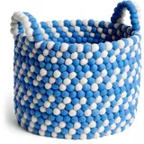 HAY 508459 Bead Blue Dash Korb, Wolle, Blau, H: 27 cm Ø 40 cm