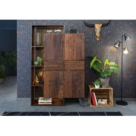 MASSIVMOEBEL24.DE Schrank Akazie 118x40x183 braun