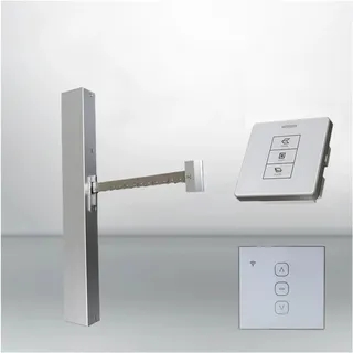VagxTbs Funk Fenster Motor Set Mit Fernbedienung 230v Elektrisch Kippfenster Automatischer Kettenöffner Für Dachfenster Gewächshaus, Dachlüftung(400mm/18.5in)