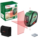 Bosch Kreuzlinienlaser UniversalLevel 2 (Laserkreuz inkl. integrierter Lotpunkte für präzises Ausrichten und einfache Übertragung von Referenzen, im Karton)