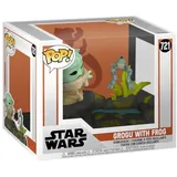 Funko Pop! Deluxe: The Mandalorian - Grogu (The Child, Baby Yoda) mit Frog​ - Vinyl-Sammelfigur - Geschenkidee - Offizielle Handelswaren - Spielzeug Für Kinder und Erwachsene - TV Fans