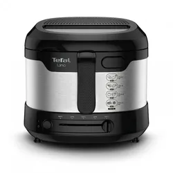Tefal Uno FF215D Fritteuse Einzelbild Eigenständig Schwarz, Edelstahl