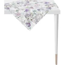 APELT Mitteldecke APELT "6448 SPRINGTIME, Frühjahrsdeko, Frühling" Gr. 1, bunt (weiß, flieder, grün), B:88cm L:88cm, Baumwolle, Polyester, Tischdecken, Mitteldecke, Digitaldruck