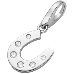 Giorgio Martello Milano Charm Hufeisen mit Zirkonia, Silber 925 Damen 