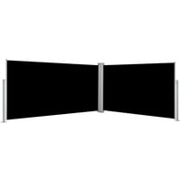 vidaXL Seitenmarkise Ausziehbar Schwarz 160×600 cm