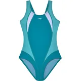 KangaROOS Badeanzug KANGAROOS, Kinder, Gr. 122/128, N-Gr, blau (türkis, blau), Recycling-Polyamid, unifarben, Badeanzüge Badeanzug, im sportlichen Farbmix