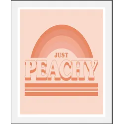 Bild QUEENCE "Just Peachy", orange (farbe rahmen: schwarz, farbe bild(er): orange), B:50cm H:70cm, Acrylglas, Papier, Holz, Bilder, gerahmt