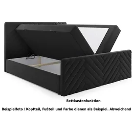 m-punkt Oxford 180 x 200 cm Schwarz