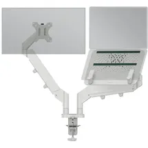 Leitz Platzsparender Dual Monitorarm mit Laptophalterung Grau