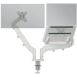 Leitz Platzsparender Dual Monitorarm mit Laptophalterung Grau
