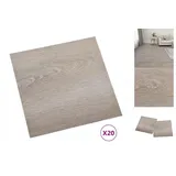 vidaXL PVC-Fliesen Selbstklebend 20 Stk. 1,86 m2 Taupe