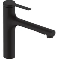 Hansgrohe Zesis M33 Einhebel-Küchenmischer 160, Ausziehbrause, 2 Strahlarten, 74822, Farbe: Schwarz Matt