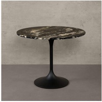 MAGNA Atelier Esstisch Tokio mit exklusiver Marmor Tischplatte, Küchentisch, Dining Table, seltener Naturstein, Unikat, 96x76cm schwarz