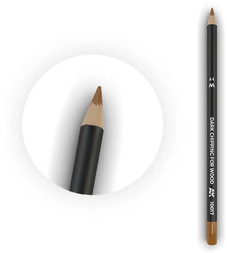 AK Watercolor Pencil Dark Chipping for Wood
