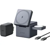 Anker 3-in-1 Cube mit MagSafe schwarz (Y1811G11)