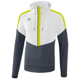 Erima Squad Hoodie white/slate grey/bio lime XL