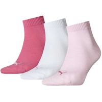 Puma Quarter Socks Rosa/Weiß Gr 35/38,