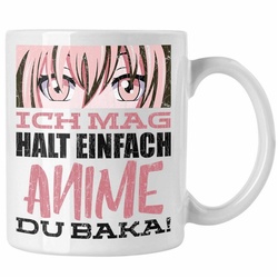 Trendation Tasse Trendation – Anime Tasse Geschenk Spruch Kaffeetasse Geschenke Deko Anme Fan Du Baka weiß