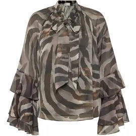 Vera Mont Chiffonbluse mit Volant Braun 44