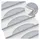 vidaXL Treppenmatte 56 x 17 cm Hellgrau