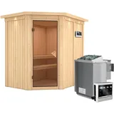 Karibu Carin inkl. 9 kW Bioofen + ext. Steuerung + Dachkranz