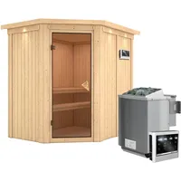 Karibu Carin inkl. 9 kW Bioofen + ext. Steuerung + Dachkranz