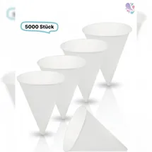 Blanc HYGIENIC Spitz-Pappbecher Pappbecher 0,13 l Weiß 5000 St.