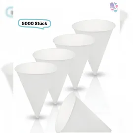 Blanc HYGIENIC Spitz-Pappbecher Pappbecher 0,13 l Weiß 5000 St.
