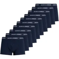 JACK & JONES Herren Jacsolid Trunks 10 Packs Boxershorts, Dunkelblau,M