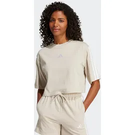 adidas Sportswear T-Shirt W 3S SJ TLR T mit Rundhalsausschnitt, bauchfreie Schnittform, ohne Verschluss grau XXL (50/52)