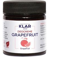 Klar Seifen Deocreme Grapefruit, 30ml, Geruchsneutralisierend und Pflegend, Schweiß-verhindernd, Deo 11665