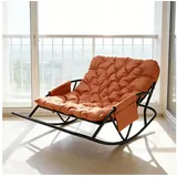 HomeMiYN Schaukelsessel Doppelschaukelstuhl Metall Relaxstuhl –Outdoor & Indoor Schaukelsessel