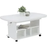 Hela Couchtisch auf Rollen höhenverstellbar und ausziehbar 107-157 cm,