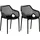 CLP Gartenstuhl Air XL 57 x 60 x 81 cm schwarz 2 St.