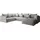 GRAINGOLD Ecksofa U- Ardi Bis - Ecksofa mit Schlaffunktion, Bettkasten - Wohnlandschaft, Wohnzimmer Sofa - Eckcouch Grau (Monolith 84) - Grau