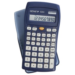 GENIE Taschenrechner Taschenrechner 52 SC, 136 Funktionen, 10 stelliges Display, nicht programmierbar, blau blau