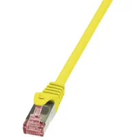 Logilink CQ2067S RJ45 Netzwerkkabel, Patchkabel CAT 6 S/FTP Gelb Flammwidrig, mit Rastnasenschutz 1 St.