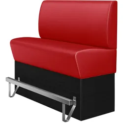 Gastro Hochbank | Rot | B:H 100 x 133 cm | Glatt | Leder | Bistro Hochbank, Thekenbank
