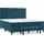 vidaXL Boxspringbett mit Matratze Dunkelblau 180x200 cm Samt