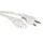 Value Netzkabel T12 auf C13, weiß, 1,8 m