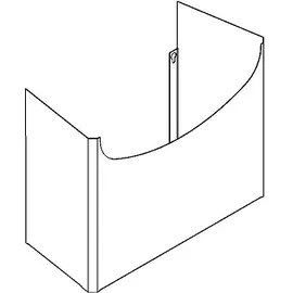 KWC AR Siphonabdeckung, ANIMA, Edelstahl, 542x410x244 mm, Aufputzmontage