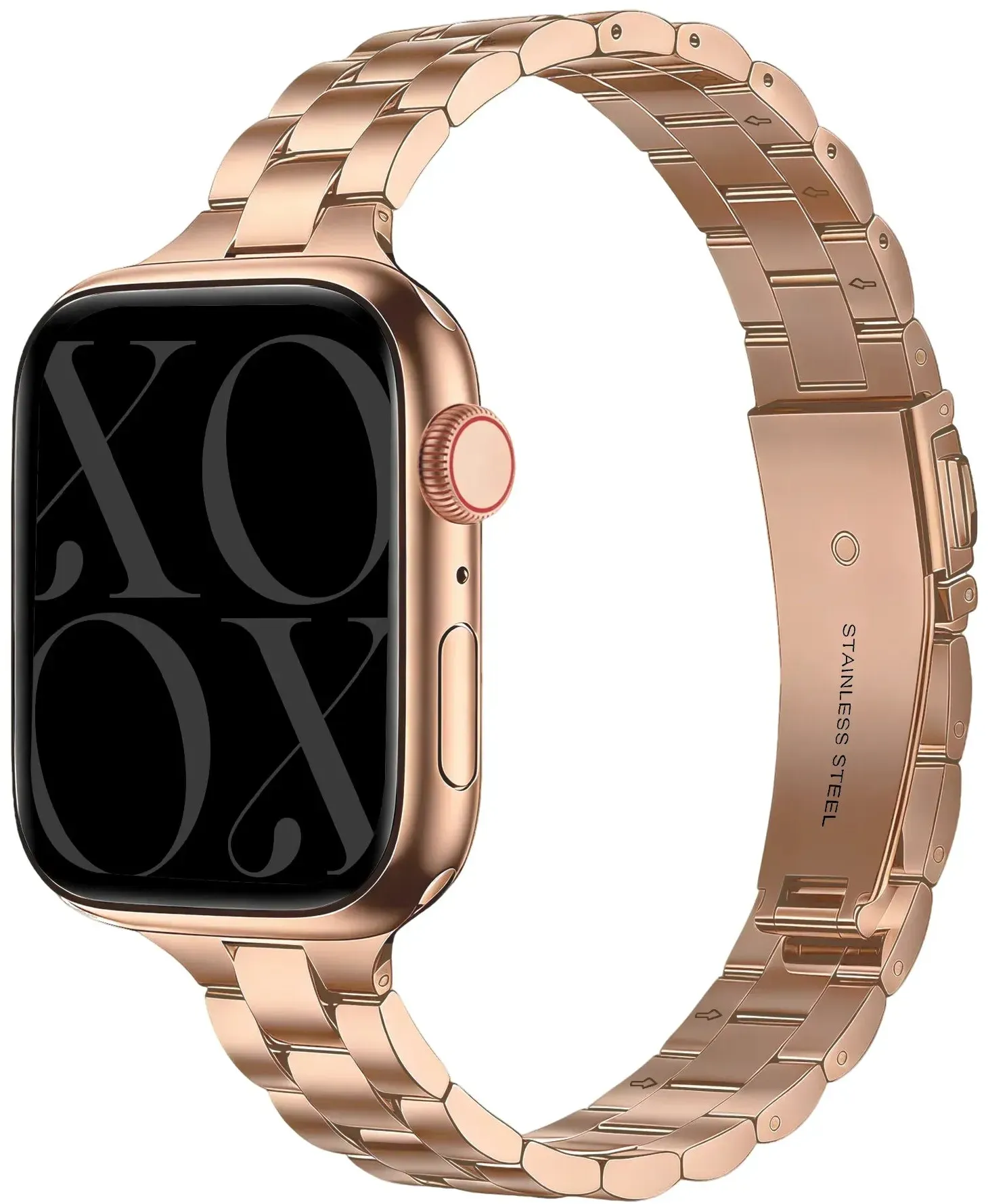 xoxo Wildhearts Apple Watch Armband Stahl für Apple Watch -  40mm - Roségold - Butterfly-Verschluss