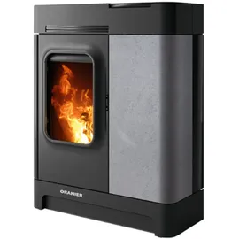 Oranier Calimo XL Stahl Schwarz/Abdeckplatte Speckstein