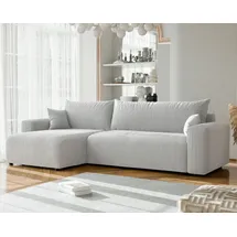 idohome Ecksofa Polyester 3-Sitzer Grau