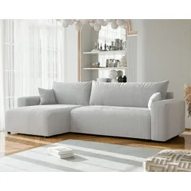 idohome Ecksofa Polyester 3-Sitzer Grau