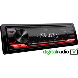 EHO JVC KD-X182DB 1-DIN Media Autoradio AUX-In USB DAB+ mit Einbauset für Alfa Romeo 159 2005-2012