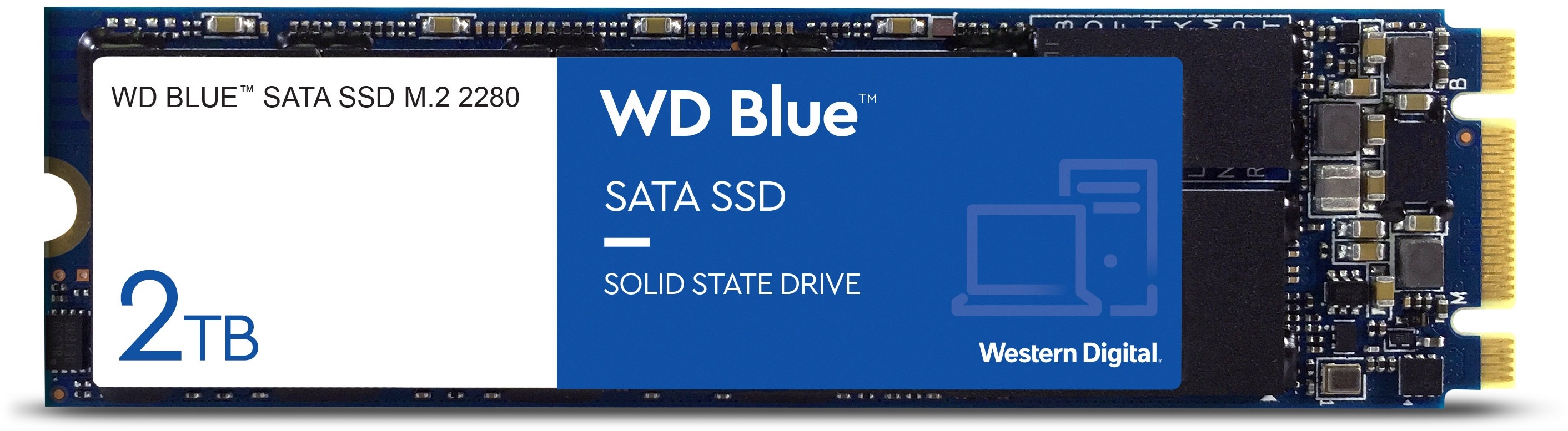 WD Blue 3D NAND SATA SSD WDS200T2B0B - SSD - 2 TB - intern - M.2 2280 - SATA 6Gb/s