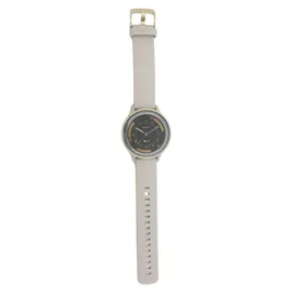 Garmin Venu 3S french gray/softgold mit Schnellwechsel-Leder-Armband + Schnellwechsel-Silikon-Armband french gray/softgold